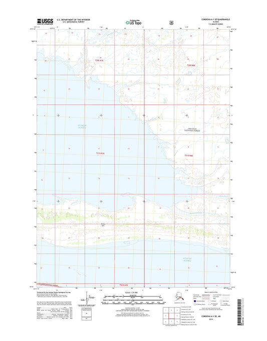 Cordova A-1 SE Alaska US Topo Map Image