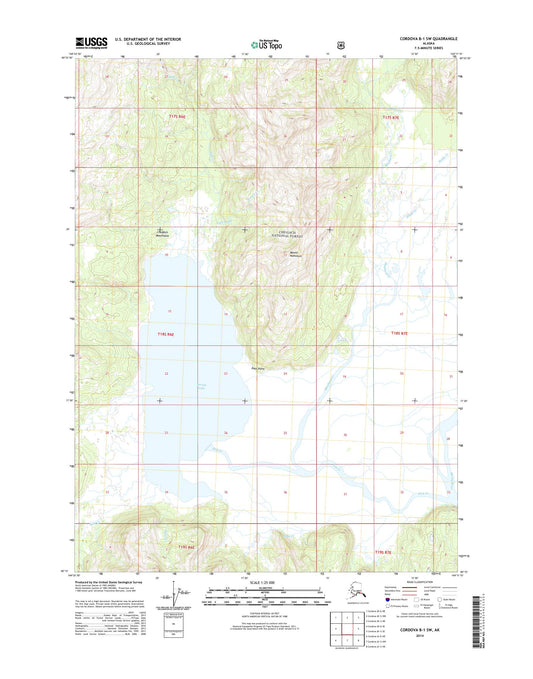Cordova B-1 SW Alaska US Topo Map Image