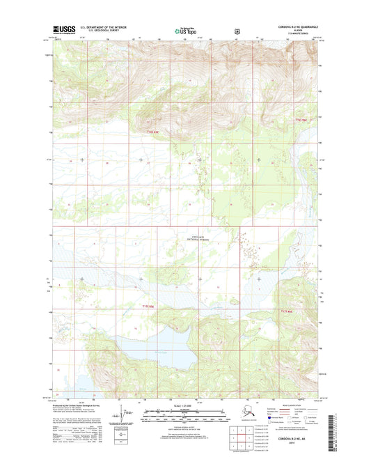 Cordova B-2 NE Alaska US Topo Map Image
