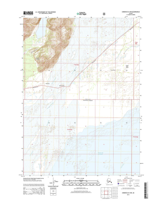 Cordova B-3 NW Alaska US Topo Map Image