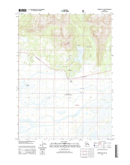 Cordova B-4 NE Alaska US Topo Map Image