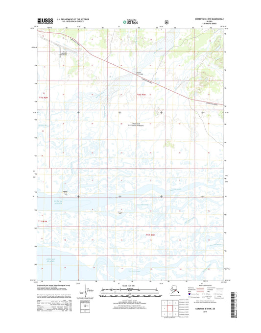 Cordova B-4 NW Alaska US Topo Map Image