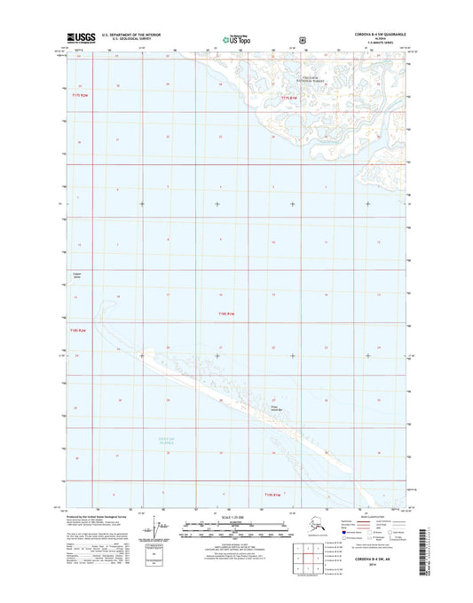 Cordova B-4 SW Alaska US Topo Map Image