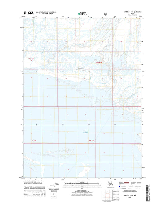 Cordova B-5 NE Alaska US Topo Map Image