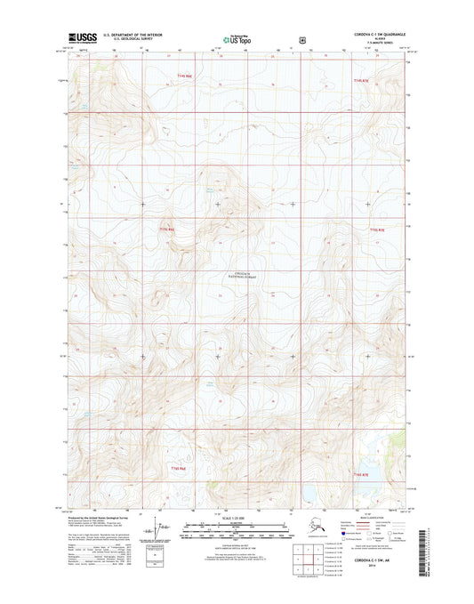 Cordova C-1 SW Alaska US Topo Map Image