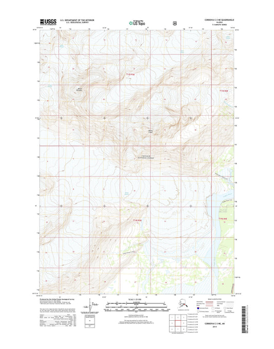 Cordova C-3 NE Alaska US Topo Map Image