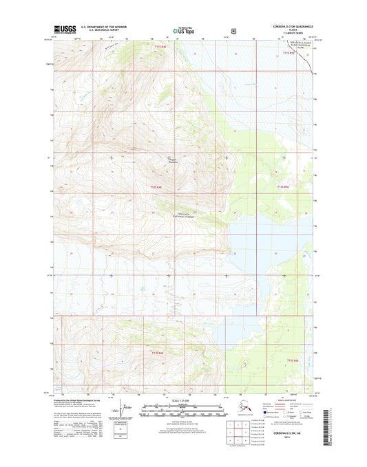 Cordova D-2 SW Alaska US Topo Map Image