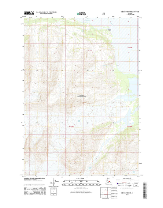 Cordova D-3 NE Alaska US Topo Map Image