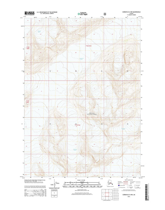 Cordova D-4 NW Alaska US Topo Map Image