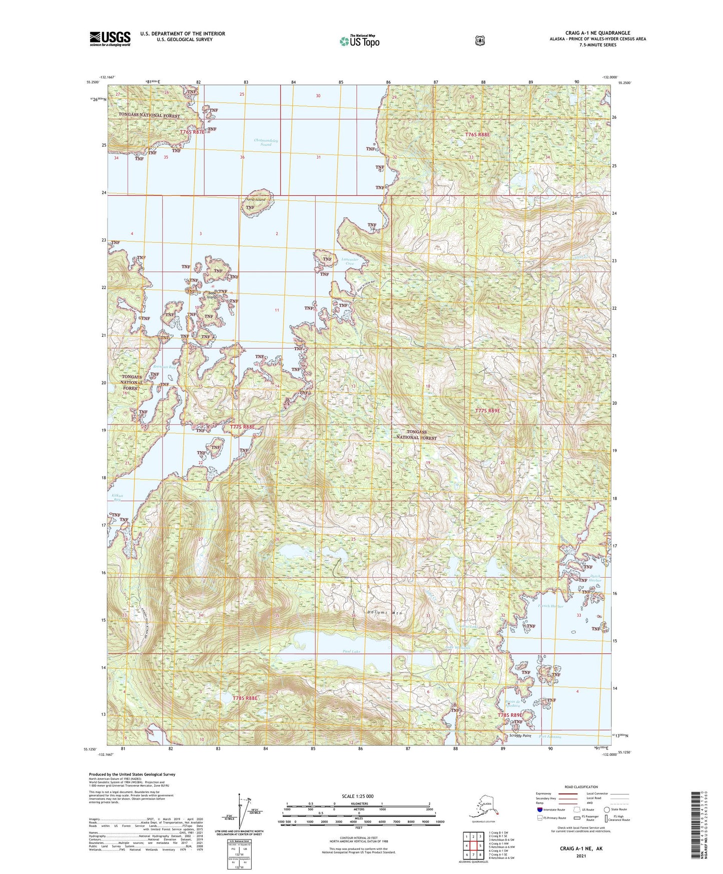 Craig A-1 NE Alaska US Topo Map Image