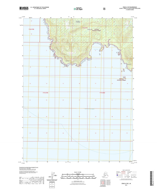 Craig A-5 NE Alaska US Topo Map Image