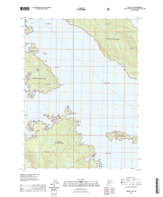 Craig B-1 NW Alaska US Topo Map Image