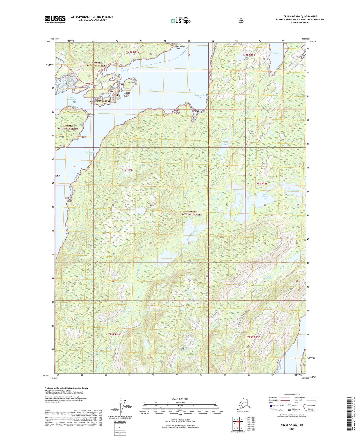 Craig B-2 NW Alaska US Topo Map Image