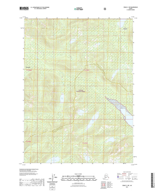 Craig C-1 NE Alaska US Topo Map Image