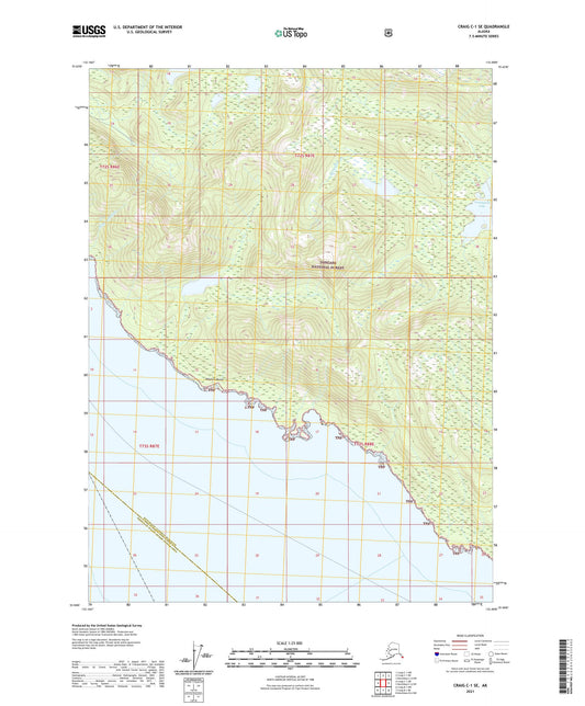 Craig C-1 SE Alaska US Topo Map Image