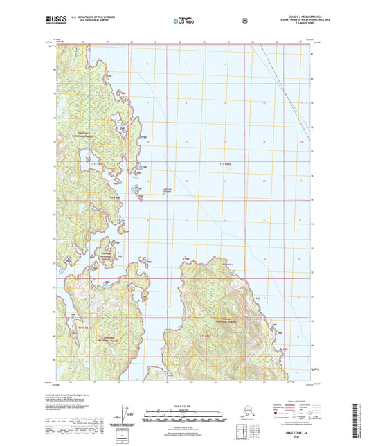 Craig C-2 NE Alaska US Topo Map Image