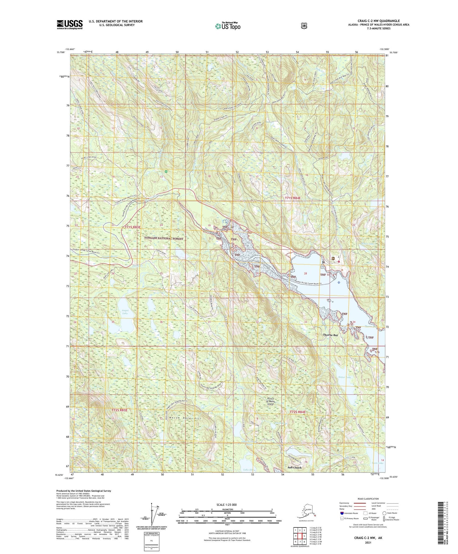Craig C-2 NW Alaska US Topo Map Image