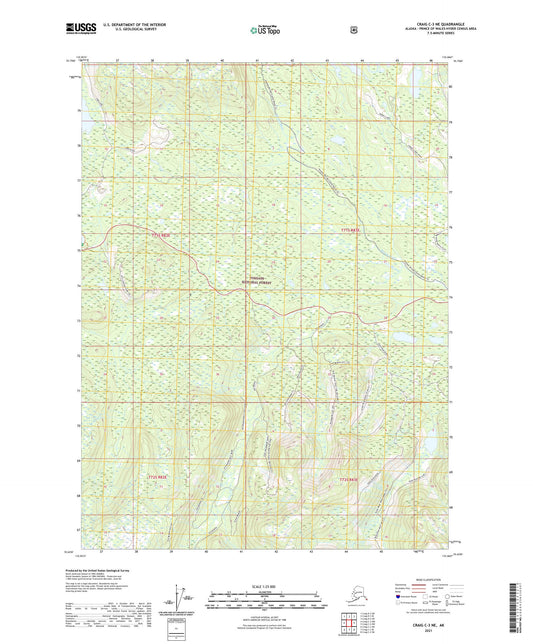 Craig C-3 NE Alaska US Topo Map Image