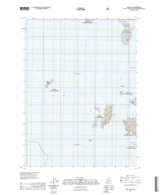 Craig C-6 NE Alaska US Topo Map Image