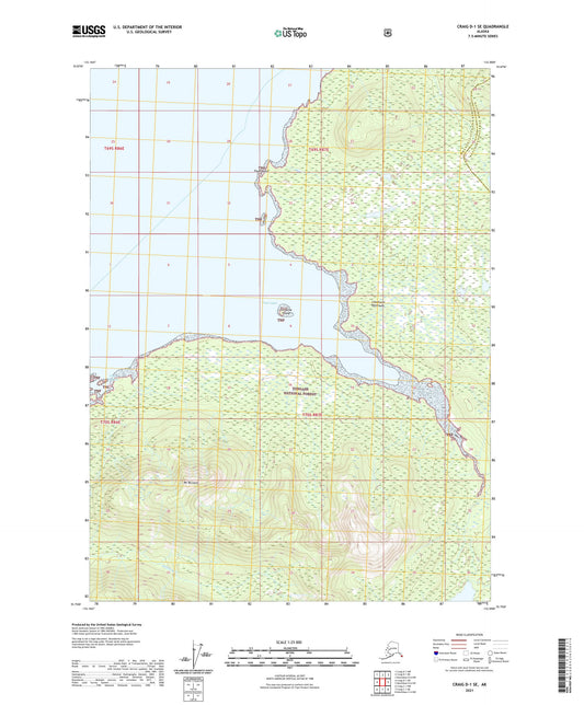 Craig D-1 SE Alaska US Topo Map Image