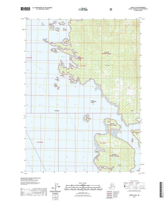 Craig D-2 NE Alaska US Topo Map Image