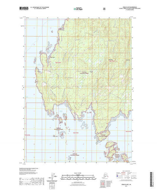 Craig D-6 NE Alaska US Topo Map Image