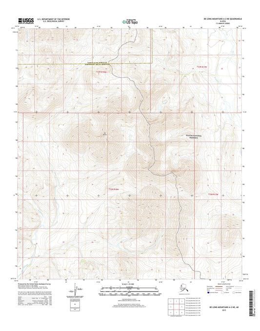 De Long Mountains A-2 NE Alaska US Topo Map Image