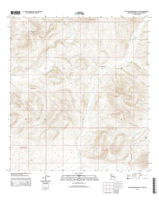 De Long Mountains A-2 SW Alaska US Topo Map Image