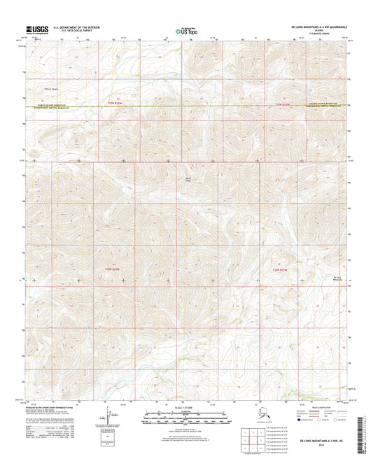 De Long Mountains A-3 NW Alaska US Topo Map Image