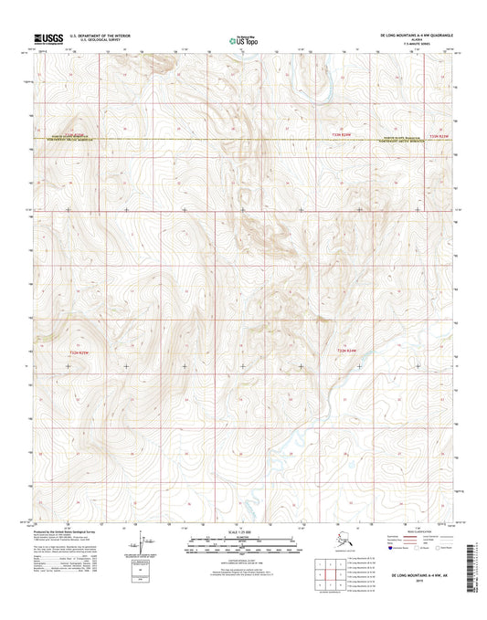 De Long Mountains A-4 NW Alaska US Topo Map Image
