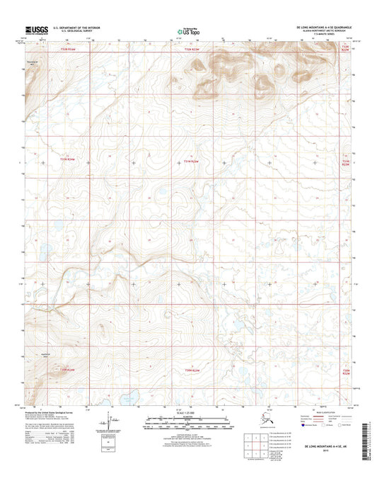 De Long Mountains A-4 SE Alaska US Topo Map Image