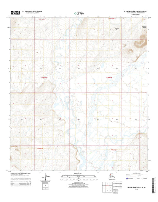 De Long Mountains A-4 SW Alaska US Topo Map Image