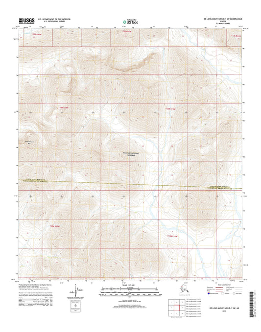 De Long Mountains B-1 SW Alaska US Topo Map Image