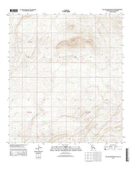 De Long Mountains B-3 NW Alaska US Topo Map Image
