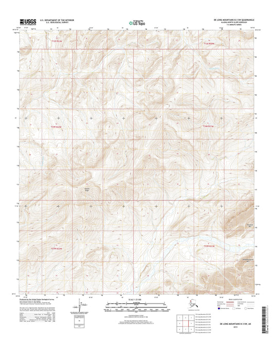 De Long Mountains B-3 SW Alaska US Topo Map Image