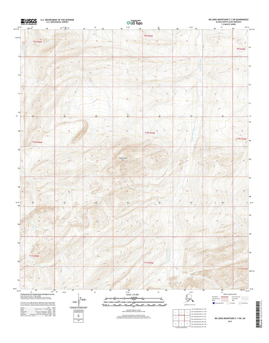 De Long Mountains C-1 SW Alaska US Topo Map Image