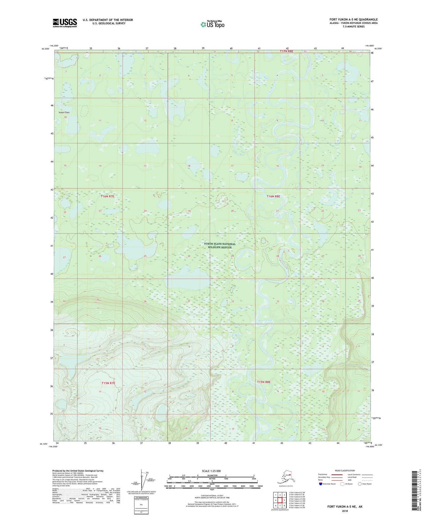 Fort Yukon A-5 NE Alaska US Topo Map Image