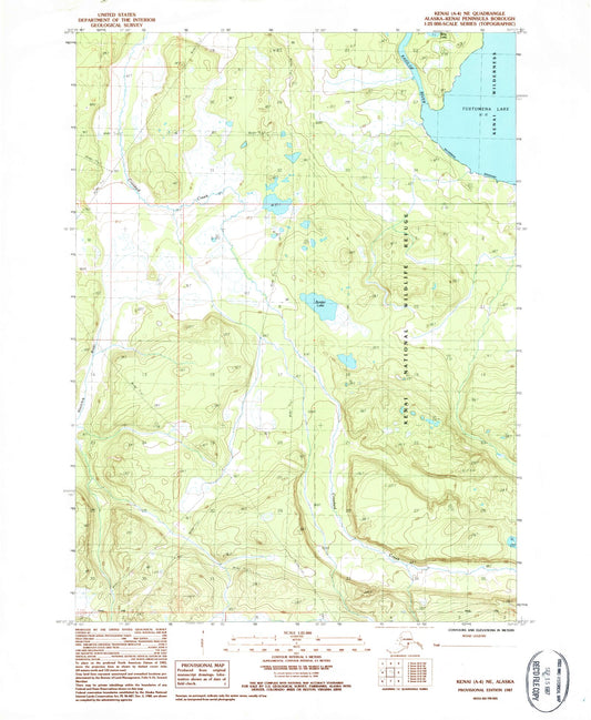 Classic USGS Kenai A-4 NE Alaska 7.5'x7.5' Topo Map Image