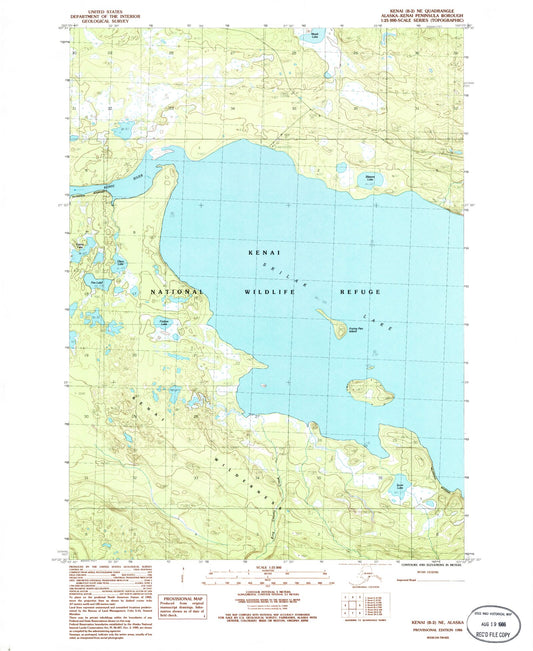 Classic USGS Kenai B-2 NE Alaska 7.5'x7.5' Topo Map Image
