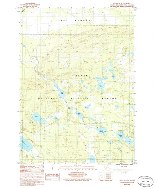 Classic USGS Kenai C-2 SE Alaska 7.5'x7.5' Topo Map Image