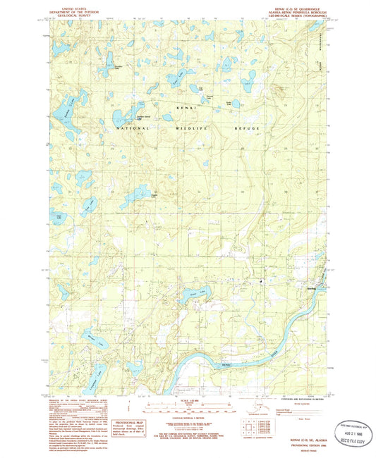 Classic USGS Kenai C-3 SE Alaska 7.5'x7.5' Topo Map Image
