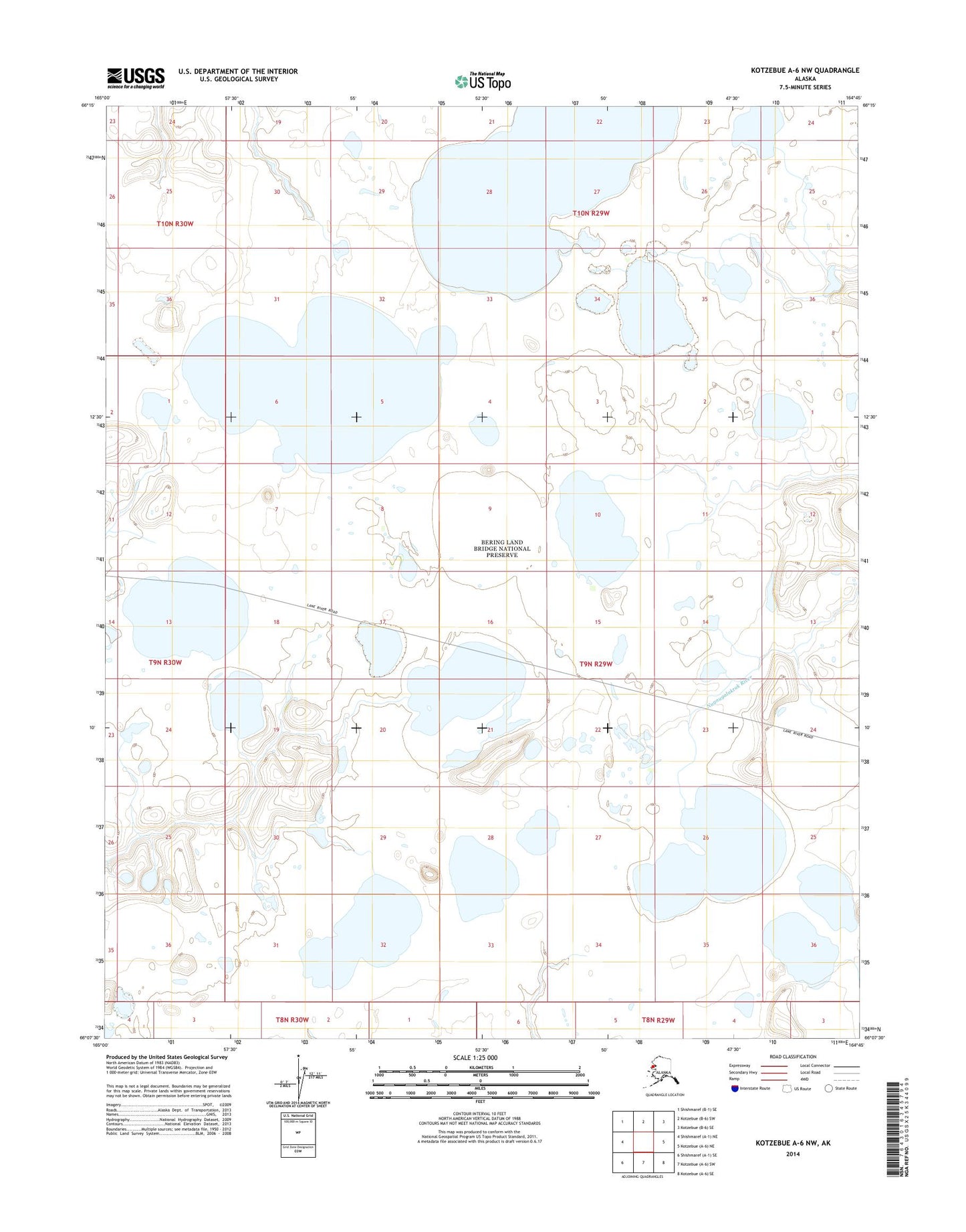 Kotzebue A-6 NW Alaska US Topo Map Image
