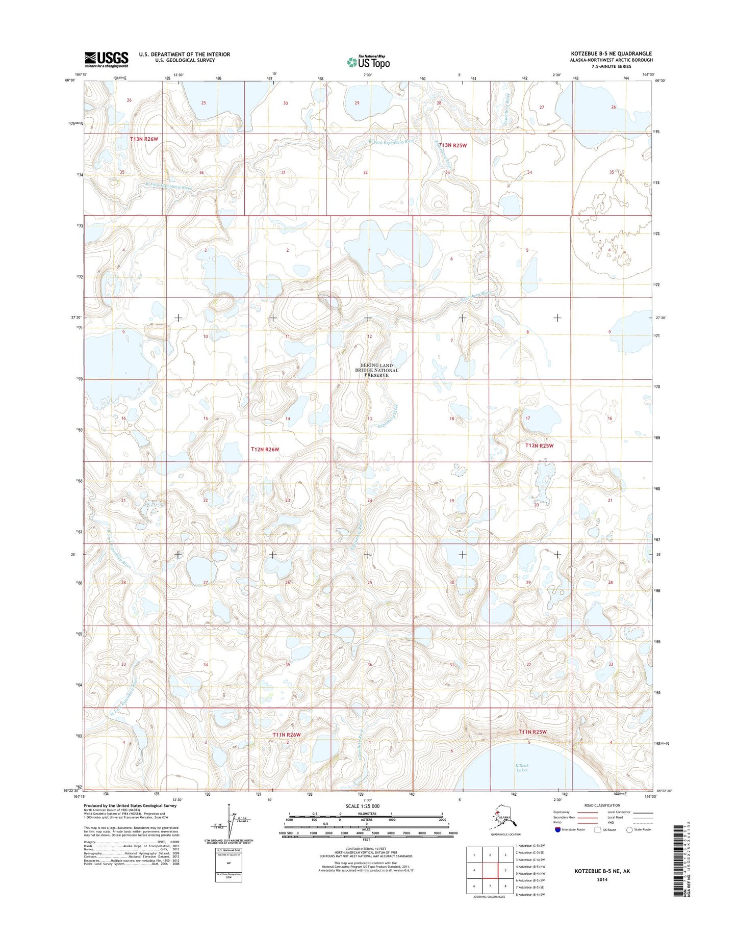 Kotzebue B-5 NE Alaska US Topo Map Image
