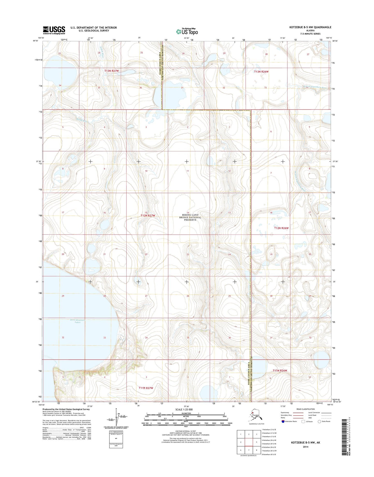 Kotzebue B-5 NW Alaska US Topo Map Image