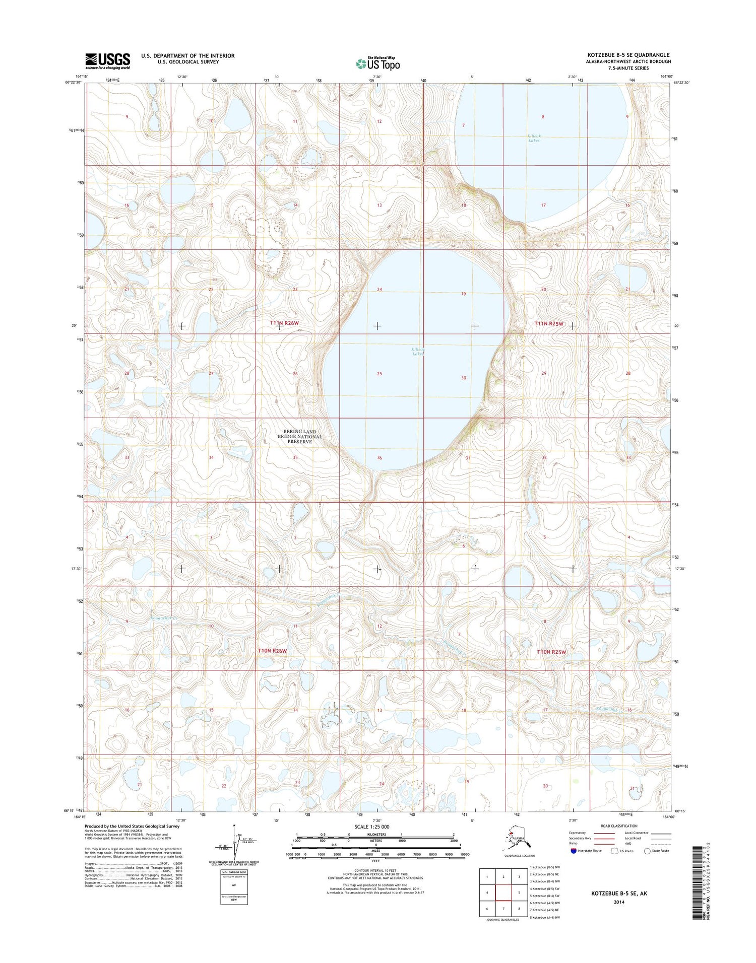 Kotzebue B-5 SE Alaska US Topo Map Image