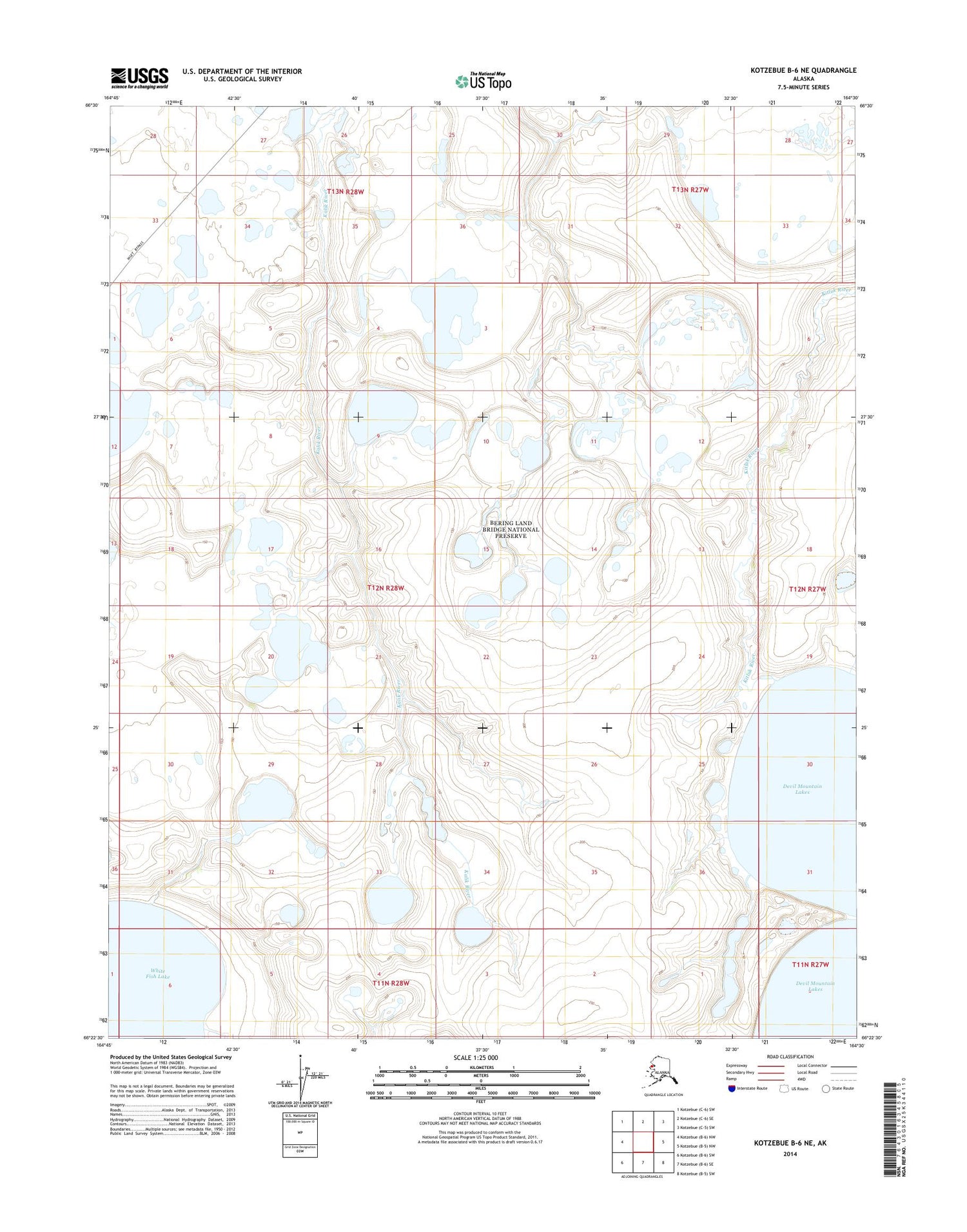 Kotzebue B-6 NE Alaska US Topo Map Image