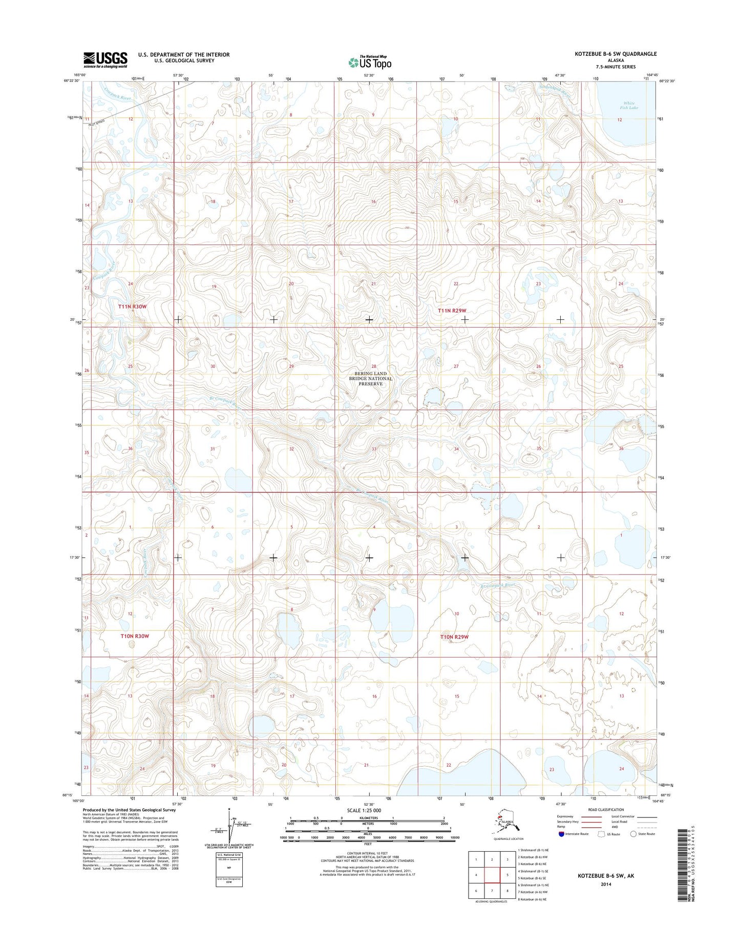 Kotzebue B-6 SW Alaska US Topo Map Image