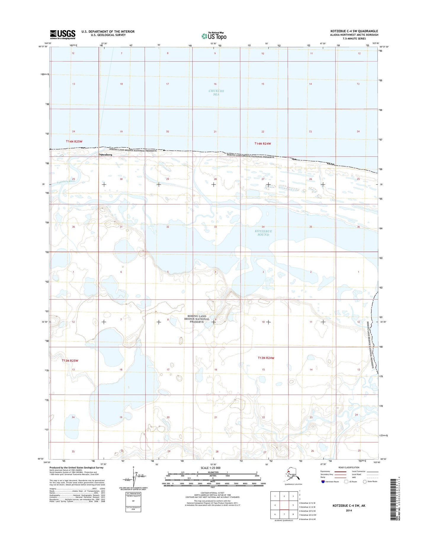 Kotzebue C-4 SW Alaska US Topo Map Image