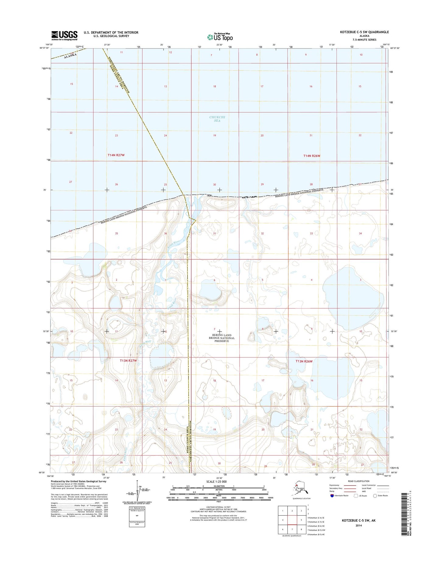 Kotzebue C-5 SW Alaska US Topo Map Image