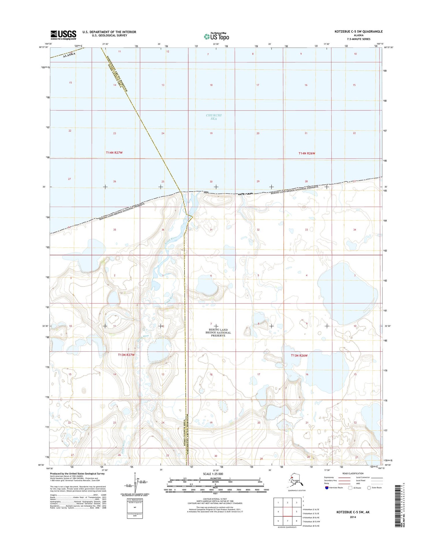 Kotzebue C-5 SW Alaska US Topo Map Image